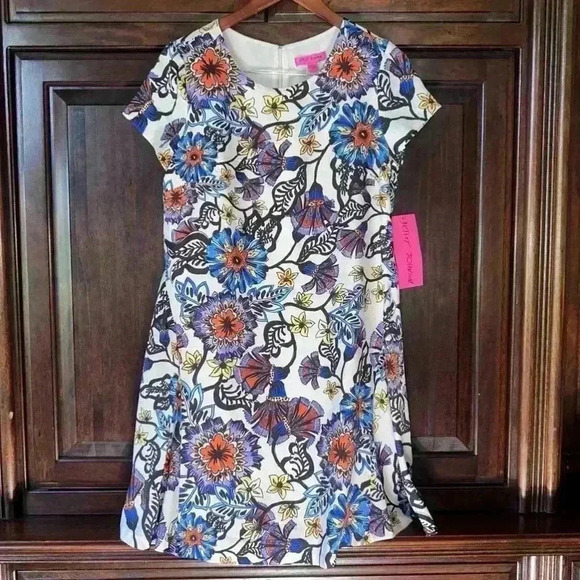 Betsey Johnson Dresses & Skirts - NWT! Women's Betsey Johnson Dress, Size 6, White & Blue Floral